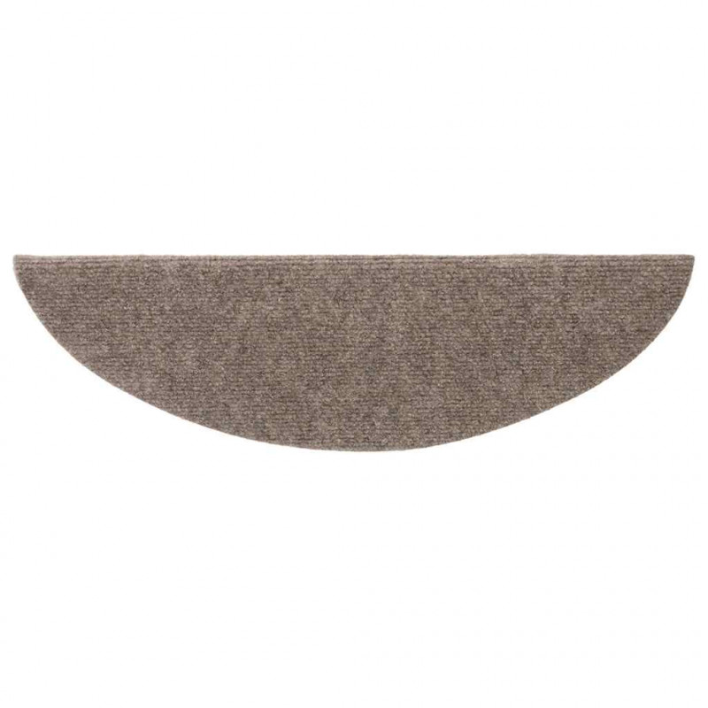 Maty na schody samoprzylepne 20 szt. 56x17x3 cm beżowe półokrągłe