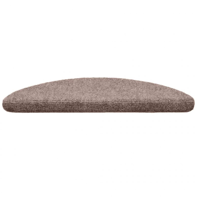 Maty na schody samoprzylepne 30 szt. 56x17x3 cm jasnobrązowe półokrągłe