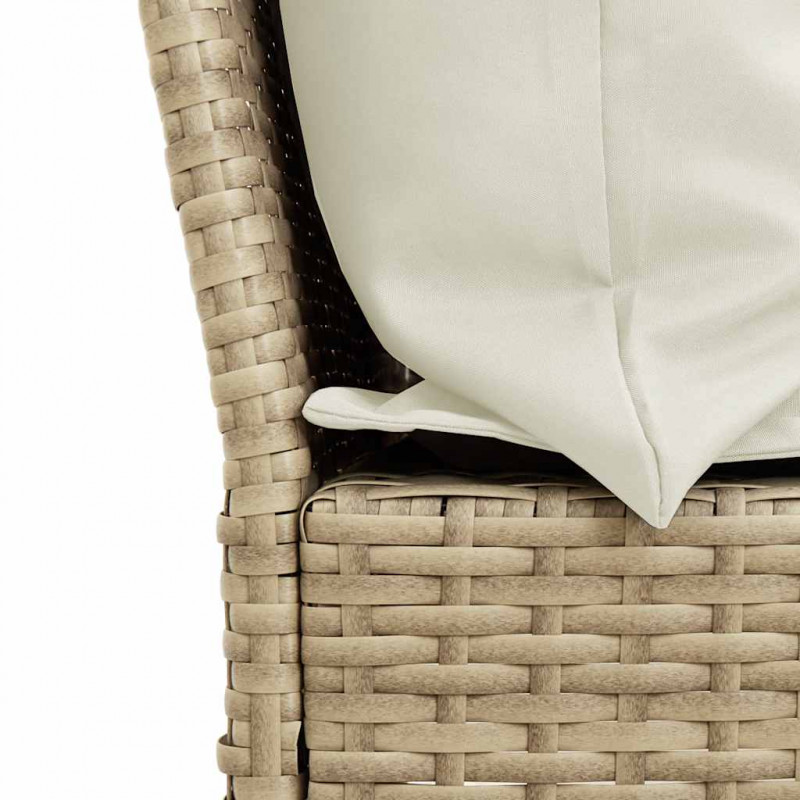 5-cz. zestaw mebli ogrodowych z poduszkami, beżowy, polirattan