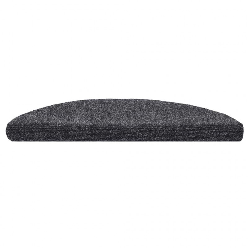 Maty na schody samoprzylepne 30 szt. 56x17x3 cm Ciemnoszary półokrągły