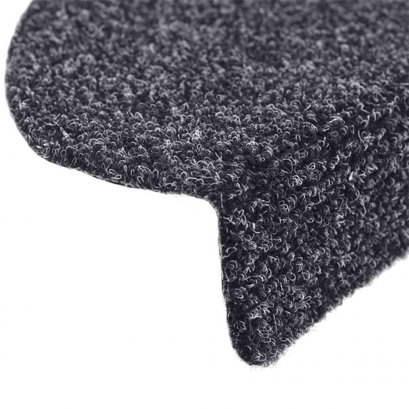 Maty na schody samoprzylepne 30 szt. 56x17x3 cm Ciemnoszary półokrągły