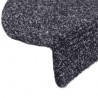 Maty na schody samoprzylepne 30 szt. 56x17x3 cm Ciemnoszary półokrągły