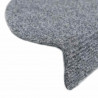 Maty na schody samoprzylepne 30 szt. 56x17x3 cm Jasnoszary półokrągły