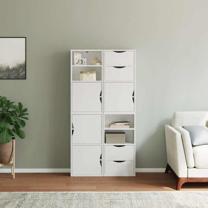 Szafki boczne 4 szt. "ODDA" 40x24x79 cm lite drewno sosnowe