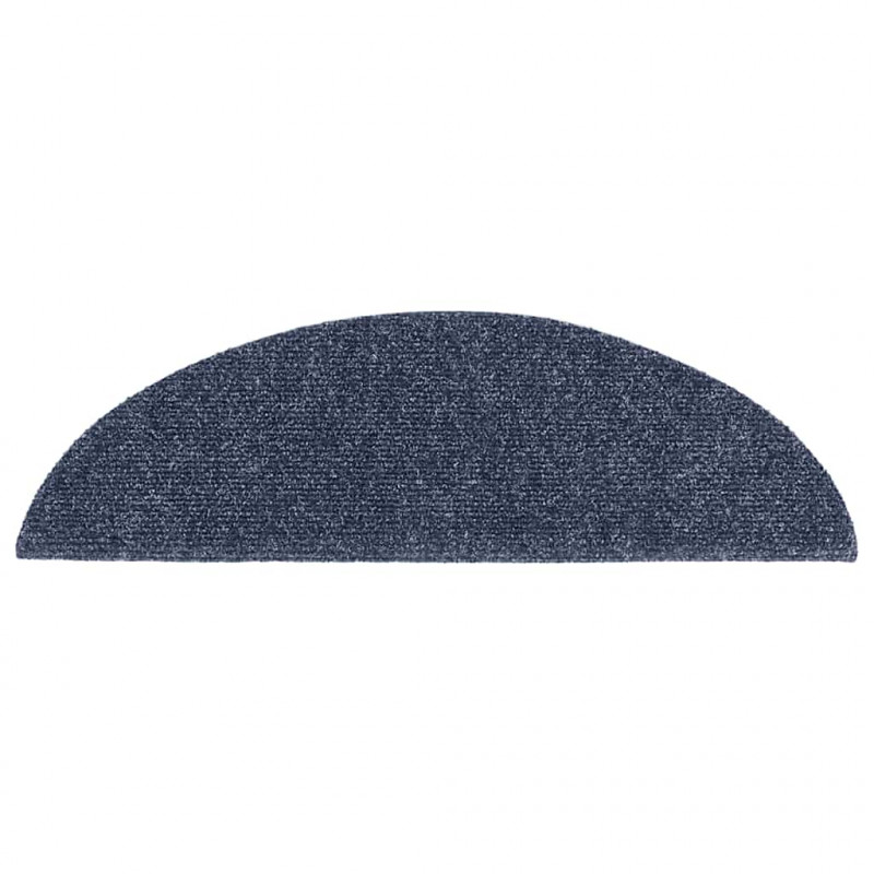 Maty na schody samoprzylepne 30 szt. 56x17x3 cm niebieskie półokrągłe