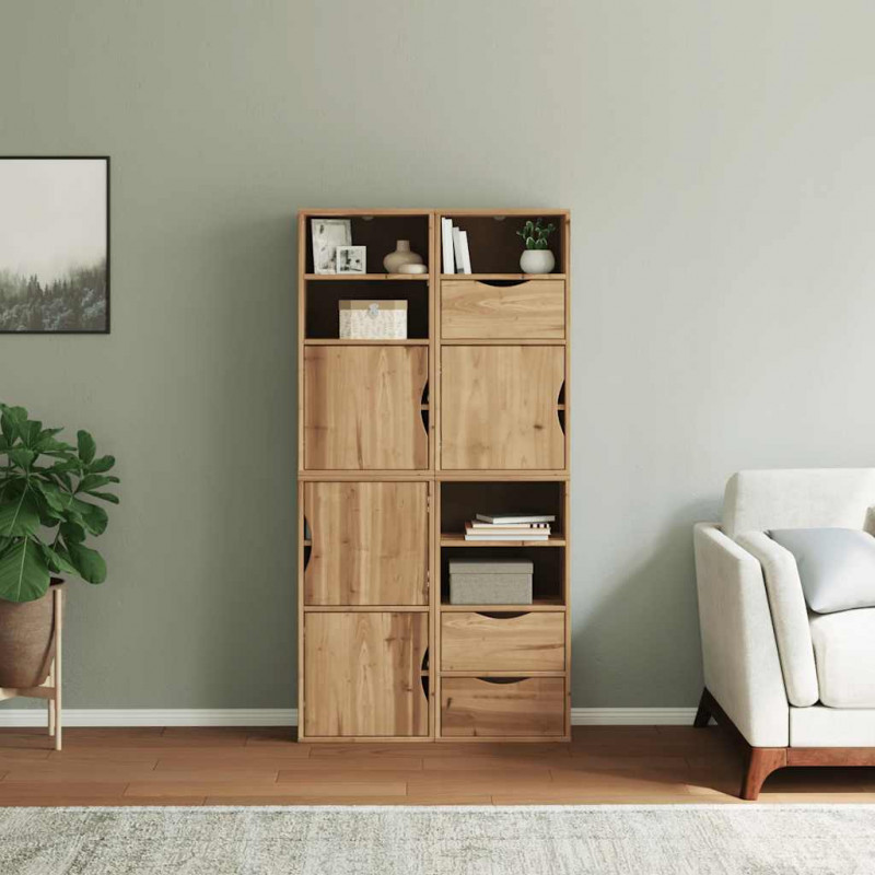 Szafki boczne 4 szt. "ODDA" 40x24x79 cm Drewno lite Sosna