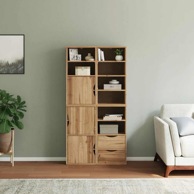 Szafki boczne 4 szt. "ODDA" 40x24x79 cm Drewno lite Sosna