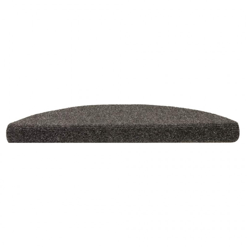Maty na schody samoprzylepne 30 szt. 56x17x3 cm Antracyt Półokrągłe