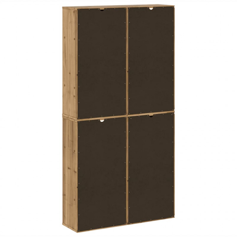 Szafki boczne 4 szt. "ODDA" 40x24x79 cm Drewno lite Sosna