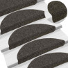 Maty na schody samoprzylepne 30 szt. 56x17x3 cm Antracyt Półokrągłe