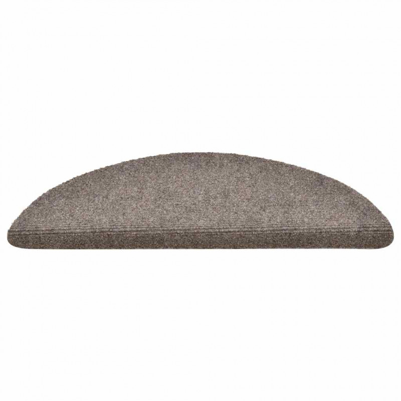 Maty na schody samoprzylepne 30 szt. 56x17x3 cm beżowe półokrągłe