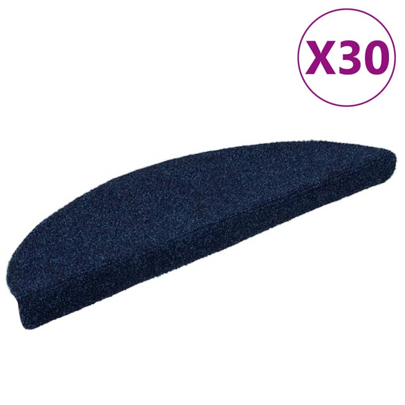 Maty na schody samoprzylepne 30 szt. 56x17x3 cm granatowe półokrągłe