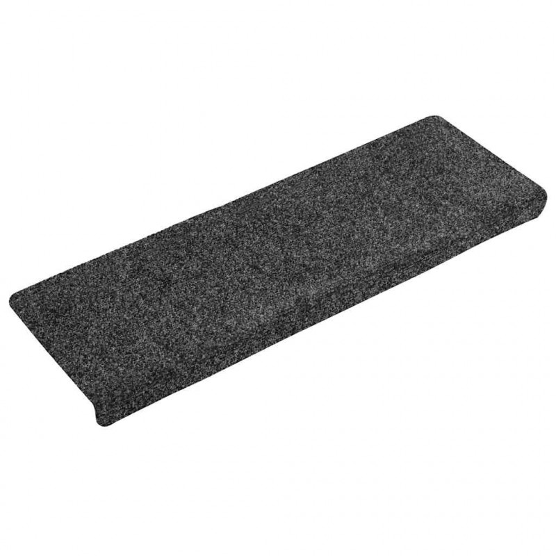 Maty na schody samoprzylepne 30 szt. 65x21x4 cm ciemnoszare, prostokątne krawędzie