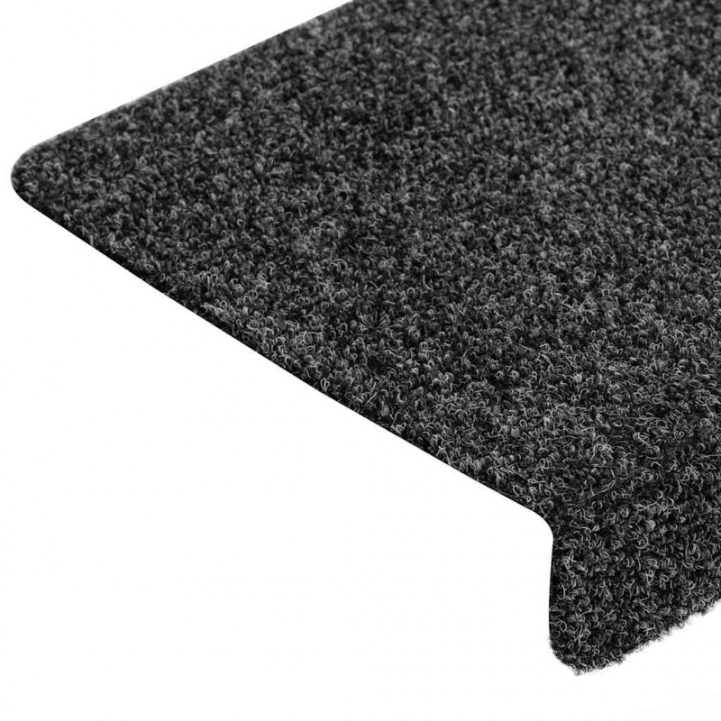 Maty na schody samoprzylepne 30 szt. 65x21x4 cm ciemnoszare, prostokątne krawędzie