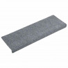 Maty na schody samoprzylepne 30 szt. 65x21x4 cm Jasnoszary prostokątny brzeg