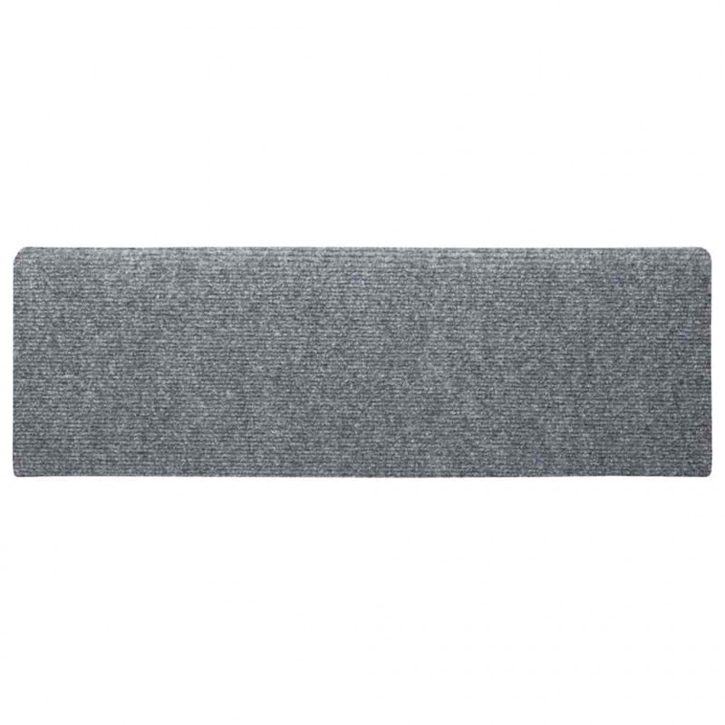 Maty na schody samoprzylepne 30 szt. 65x21x4 cm Jasnoszary prostokątny brzeg