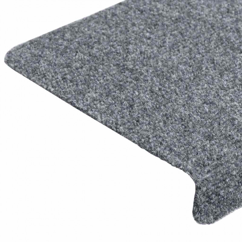 Maty na schody samoprzylepne 30 szt. 65x21x4 cm Jasnoszary prostokątny brzeg