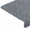 Maty na schody samoprzylepne 30 szt. 65x21x4 cm Jasnoszary prostokątny brzeg