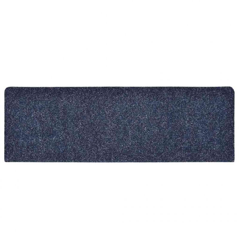 Maty na schody samoprzylepne 30 szt. 65x21x4 cm Niebieskie prostokątne krawędzie