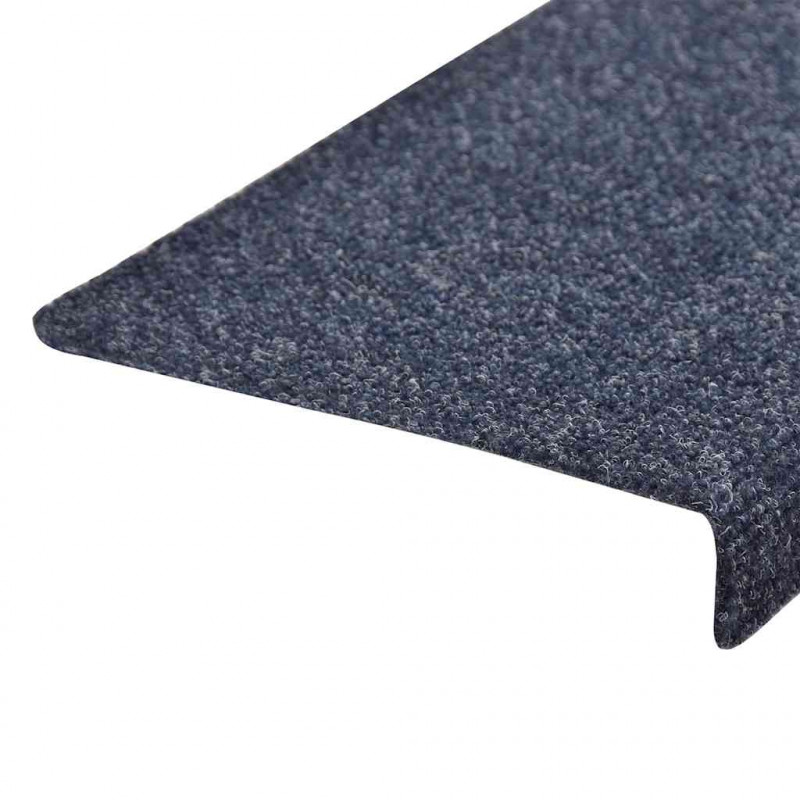 Maty na schody samoprzylepne 30 szt. 65x21x4 cm Niebieskie prostokątne krawędzie