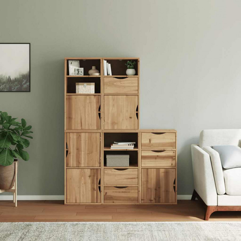 Szafki boczne 5 szt. "ODDA" 40x24x79 cm Drewno lite Sosna