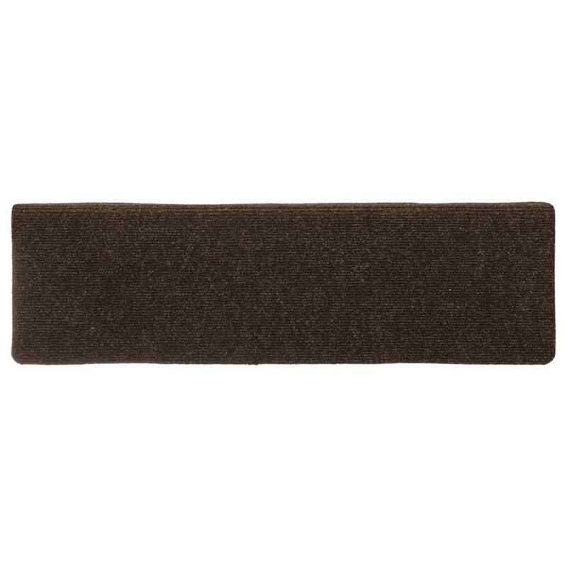 Maty na schody samoprzylepne 30 szt. 65x21x4 cm Brązowe prostokątne krawędzie