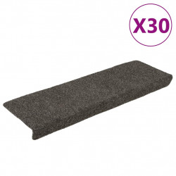 Maty na schody samoprzylepne 30 szt. 65x21x4 cm Antracytowe prostokątne krawędzie