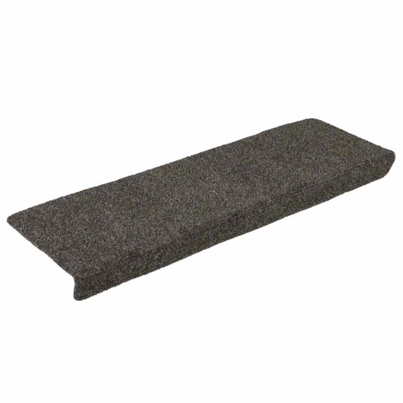 Maty na schody samoprzylepne 30 szt. 65x21x4 cm Antracytowe prostokątne krawędzie