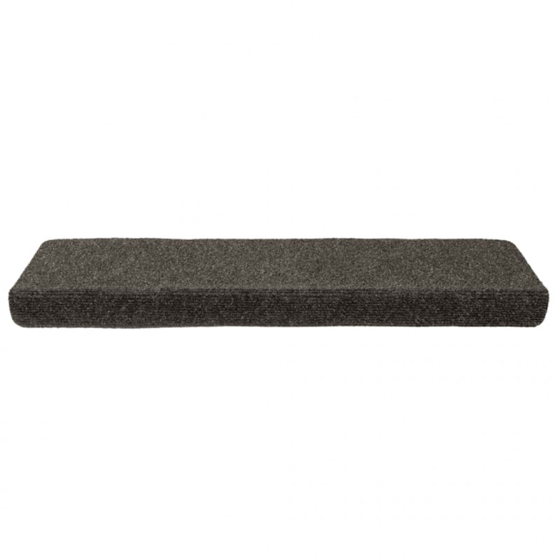 Maty na schody samoprzylepne 30 szt. 65x21x4 cm Antracytowe prostokątne krawędzie