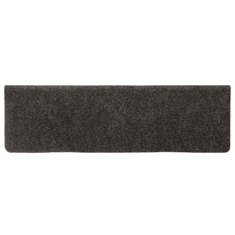 Maty na schody samoprzylepne 30 szt. 65x21x4 cm Antracytowe prostokątne krawędzie