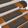 Maty na schody samoprzylepne 30 szt. 65x21x4 cm Antracytowe prostokątne krawędzie