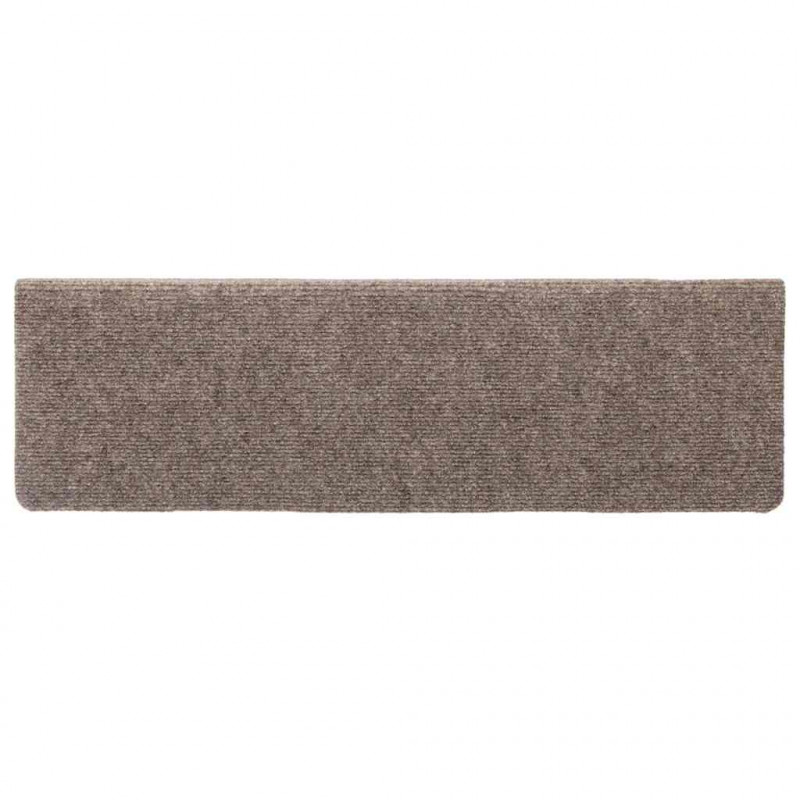 Maty na schody samoprzylepne 30 szt. 65x21x4 cm beżowe prostokątne krawędzie