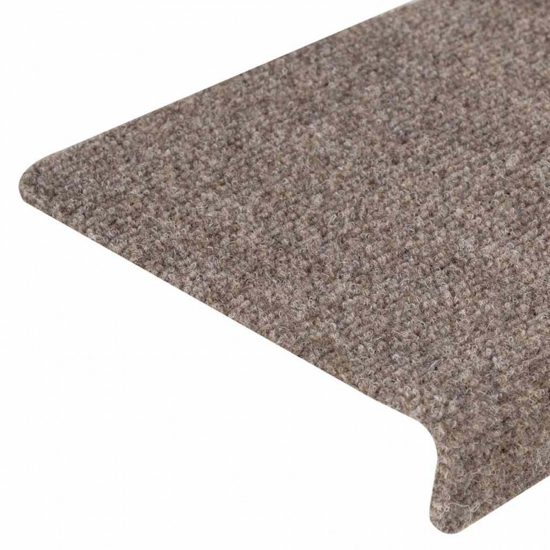 Maty na schody samoprzylepne 30 szt. 65x21x4 cm beżowe prostokątne krawędzie