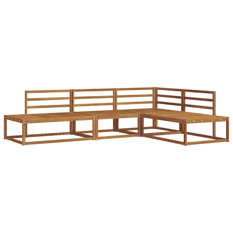 Zestaw sof na zewnątrz 4 Sztuka Naturalny Lite Drewno Akacji