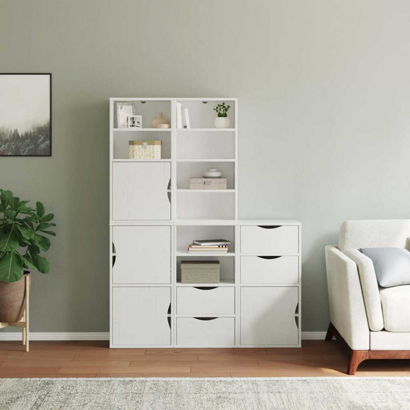 Szafki boczne 5 szt. "ODDA" 40x24x79 cm lite drewno sosnowe