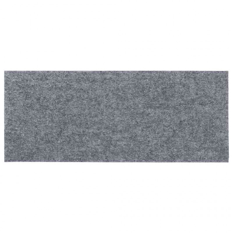 Maty na schody samoprzylepne 30 szt. 60x25 cm Jasnoszary prostokątny