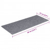 Maty na schody samoprzylepne 30 szt. 60x25 cm Jasnoszary prostokątny