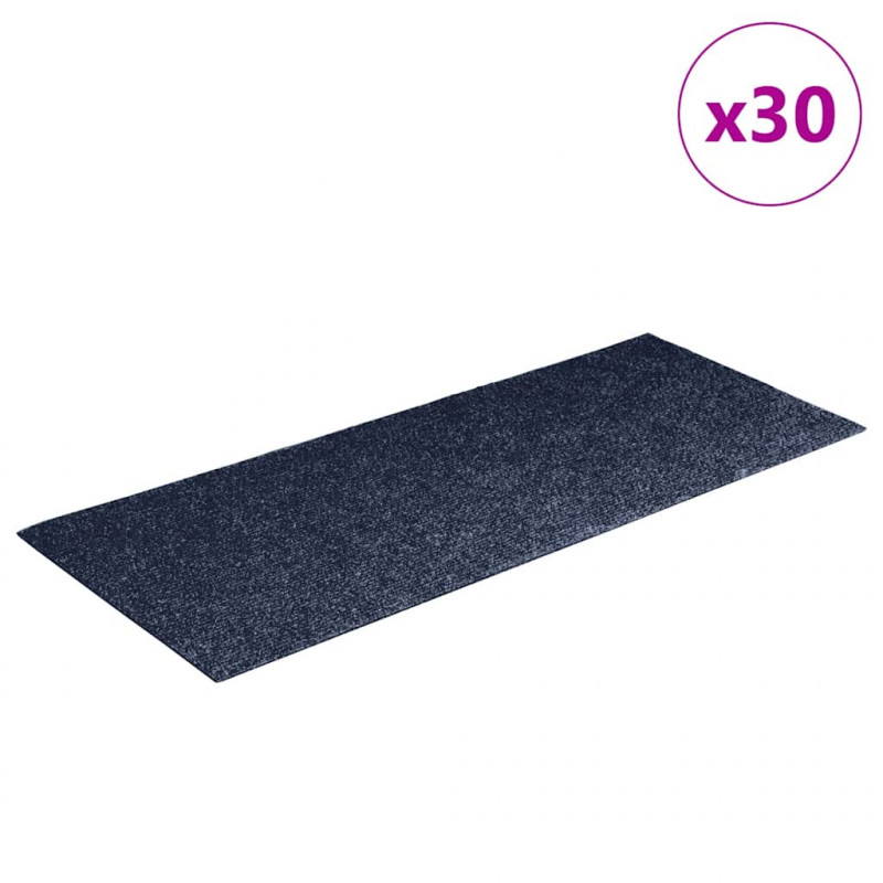 Maty na schody samoprzylepne 30 szt. 60x25 cm Szaro-niebieskie prostokątne