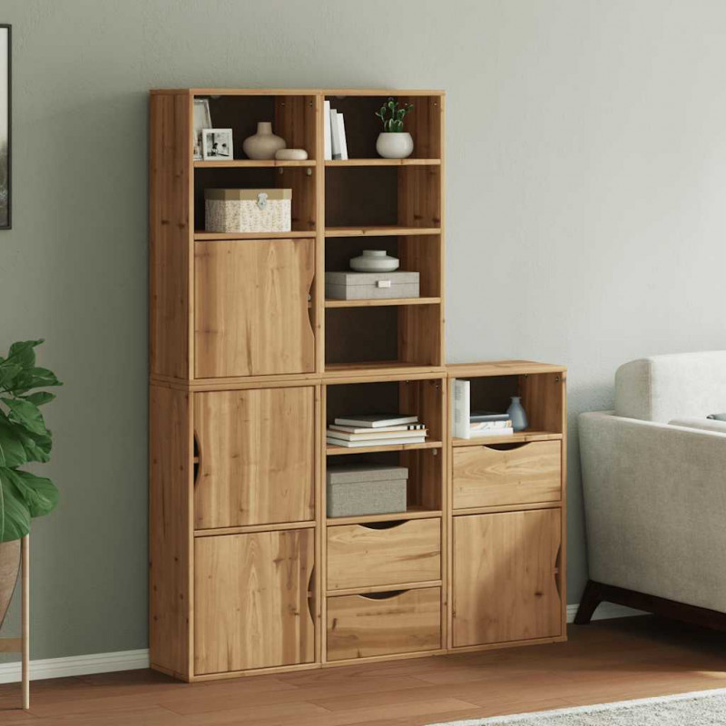 Szafki boczne 5 szt. "ODDA" 40x24x79 cm Drewno lite Sosna
