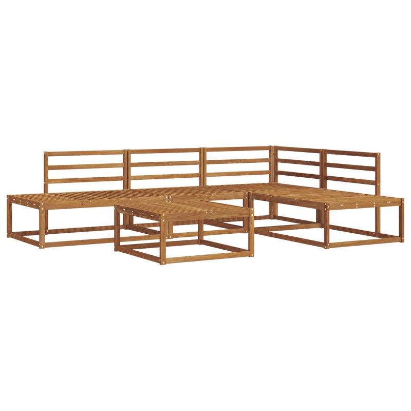 Zestaw sof na zewnątrz 5 Sztuka Naturalny Lite Drewno Akacji