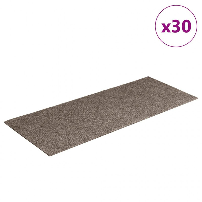 Maty na schody samoprzylepne 30 szt. 60x25 cm beżowe prostokątne