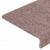 Maty na schody samoprzylepne 20 szt. 65x21x4 cm jasnobrązowe, prostokątne krawędzie
