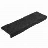 Maty na schody samoprzylepne 20 szt. 65x21x4 cm, czarne, prostokątne, z krawędzią