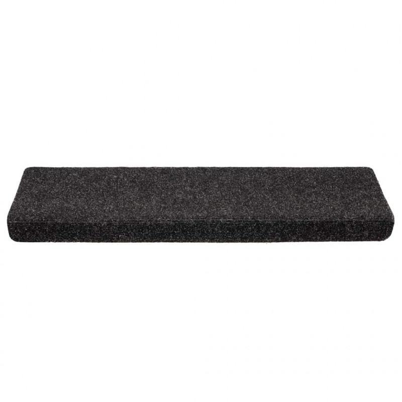 Maty na schody samoprzylepne 20 szt. 65x21x4 cm, czarne, prostokątne, z krawędzią
