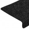 Maty na schody samoprzylepne 20 szt. 65x21x4 cm, czarne, prostokątne, z krawędzią