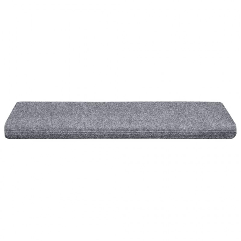 Maty na schody samoprzylepne 20 szt. 65x21x4 cm Jasnoszary prostokątny brzeg