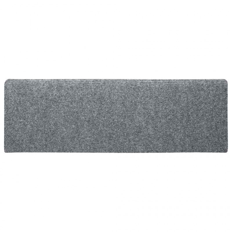 Maty na schody samoprzylepne 20 szt. 65x21x4 cm Jasnoszary prostokątny brzeg