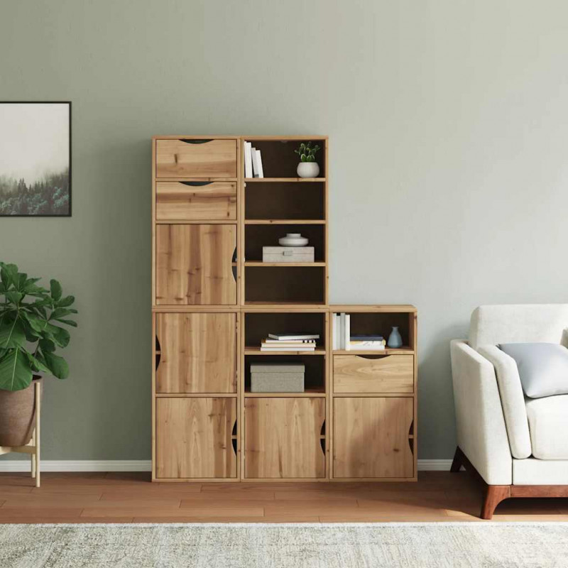 Szafki boczne 5 szt. "ODDA" 40x24x79 cm Drewno lite Sosna