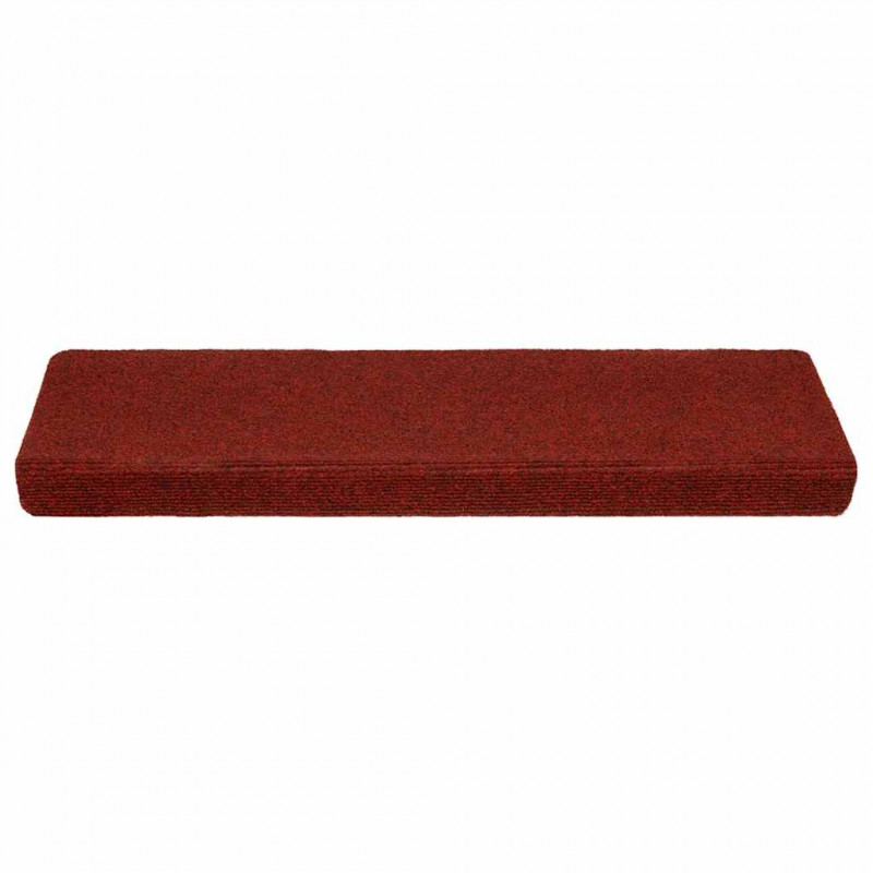 Maty na schody samoprzylepne 20 szt. 65x21x4 cm Bordowe, prostokątne, czerwone