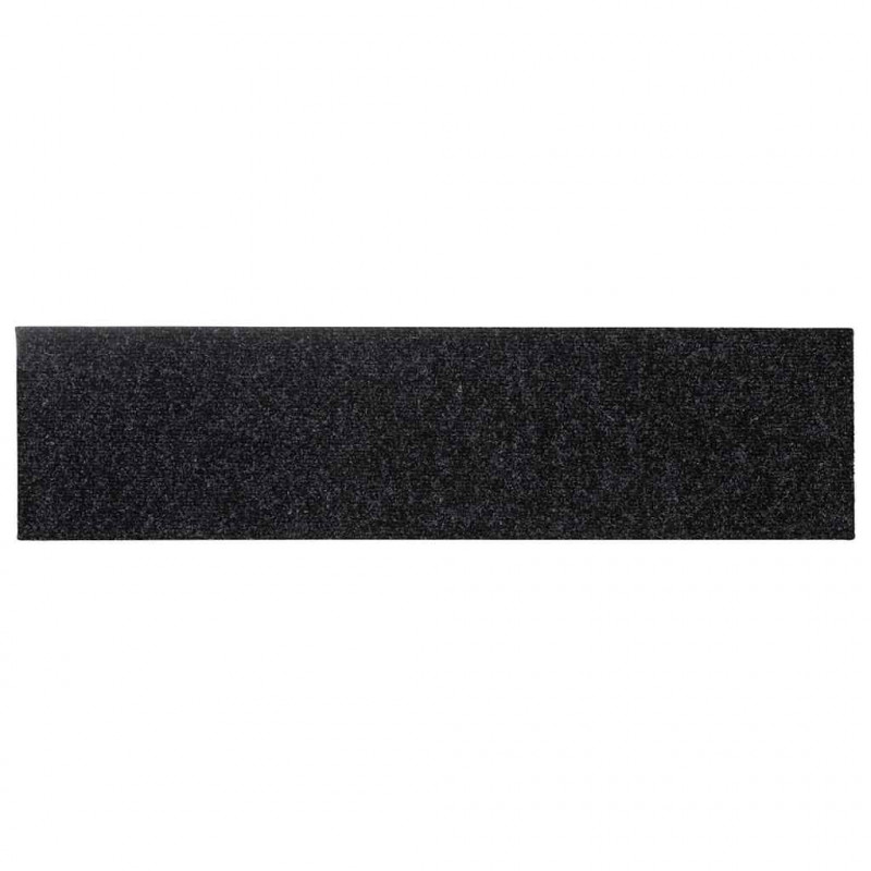 Maty na schody samoprzylepne 30 szt. 76x20 cm czarne prostokątne